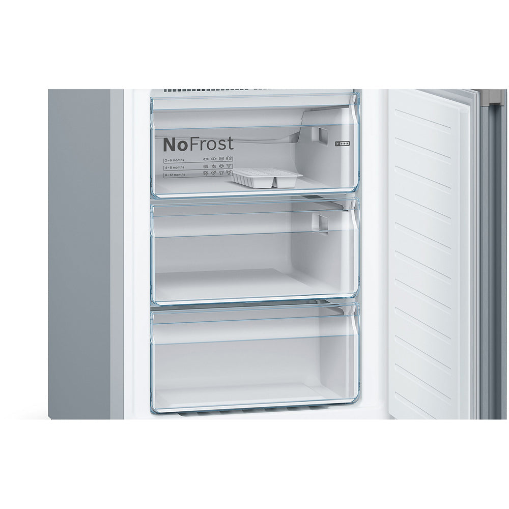 Bosch KGN392LEBG 60cm Series 4 Total No Frost Fridge Freezer Stainless Steel