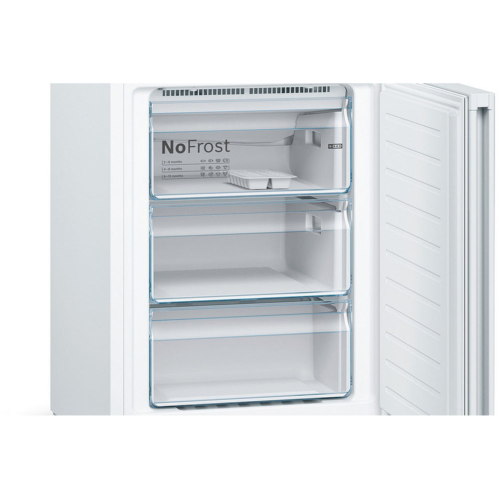 Bosch KGN392WEBG 60cm Series 4 Total No Frost Freestanding Fridge Freezer White