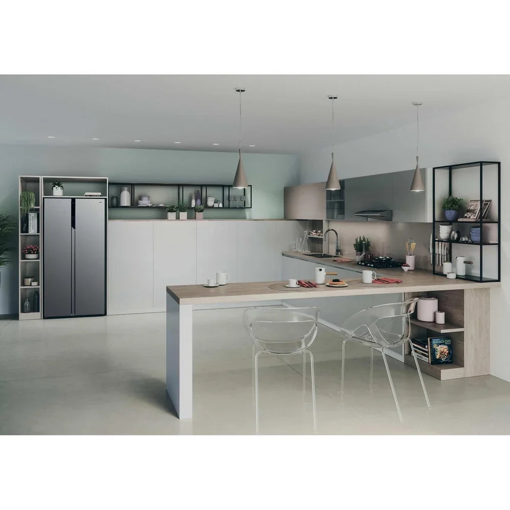Hoover H-FRIDGE 500 HHSBSO-6174XK-1 Frost Free American Fridge Freezer Stainless Steel