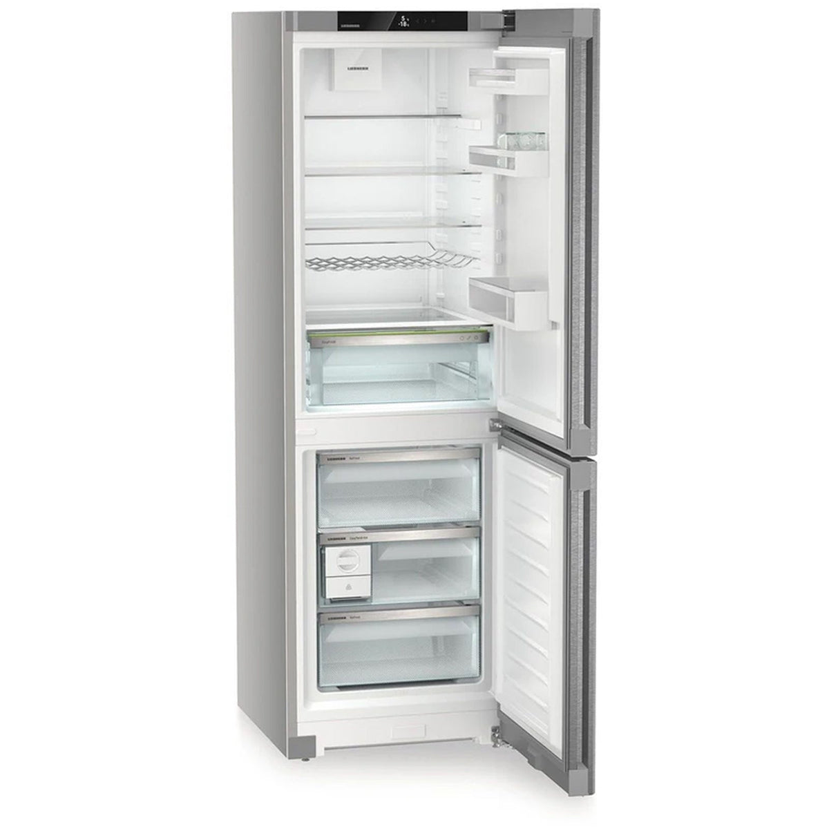 Liebherr Plus CNSDB5223 60cm No Frost Freestanding 70/30 Fridge Freezer Stainless Steel