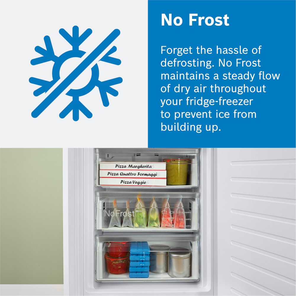 Bosch GSN36VWEPG Series 4 186cm High Freestanding Frost Free Upright Freezer White