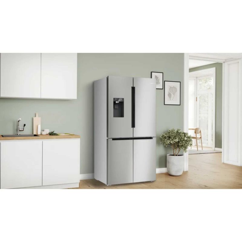 Bosch KFI96APEAG Series 6 Wifi Connected Non-Plumbed Frost Free American Fridge Freezer Stainless Steel - E Rated