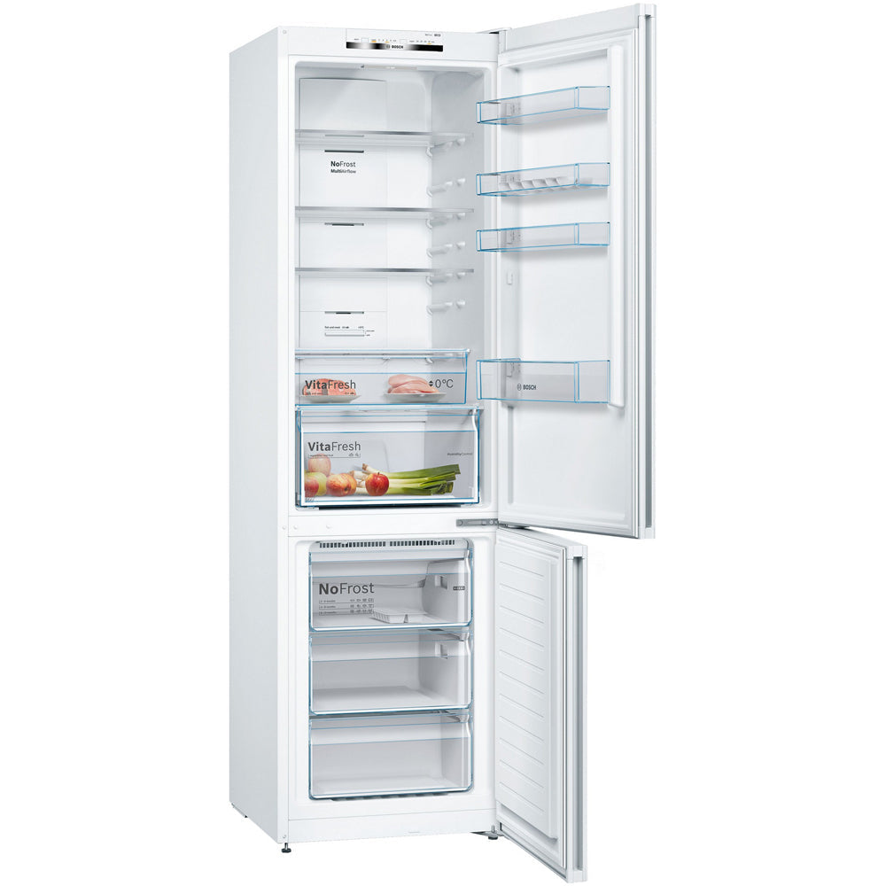 Bosch KGN392WEBG 60cm Series 4 Total No Frost Freestanding Fridge Freezer White
