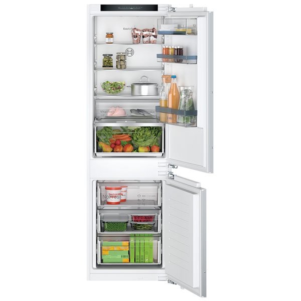Bosch KIN86VFE0G Series 4 Frost Free Built In Fridge Freezer with Flat Hinge White