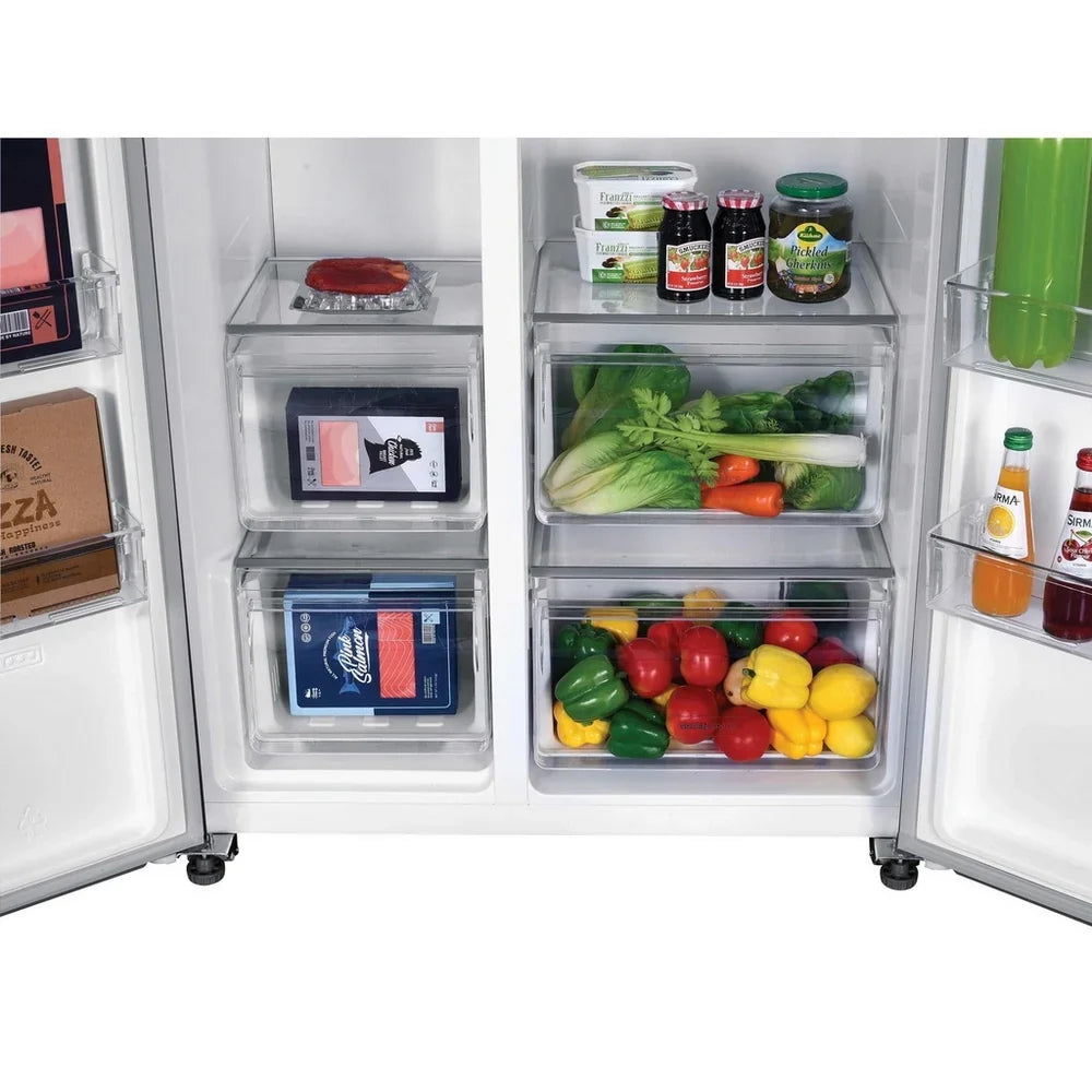 Hoover H-FRIDGE 500 HHSBSO-6174XK-1 Frost Free American Fridge Freezer Stainless Steel