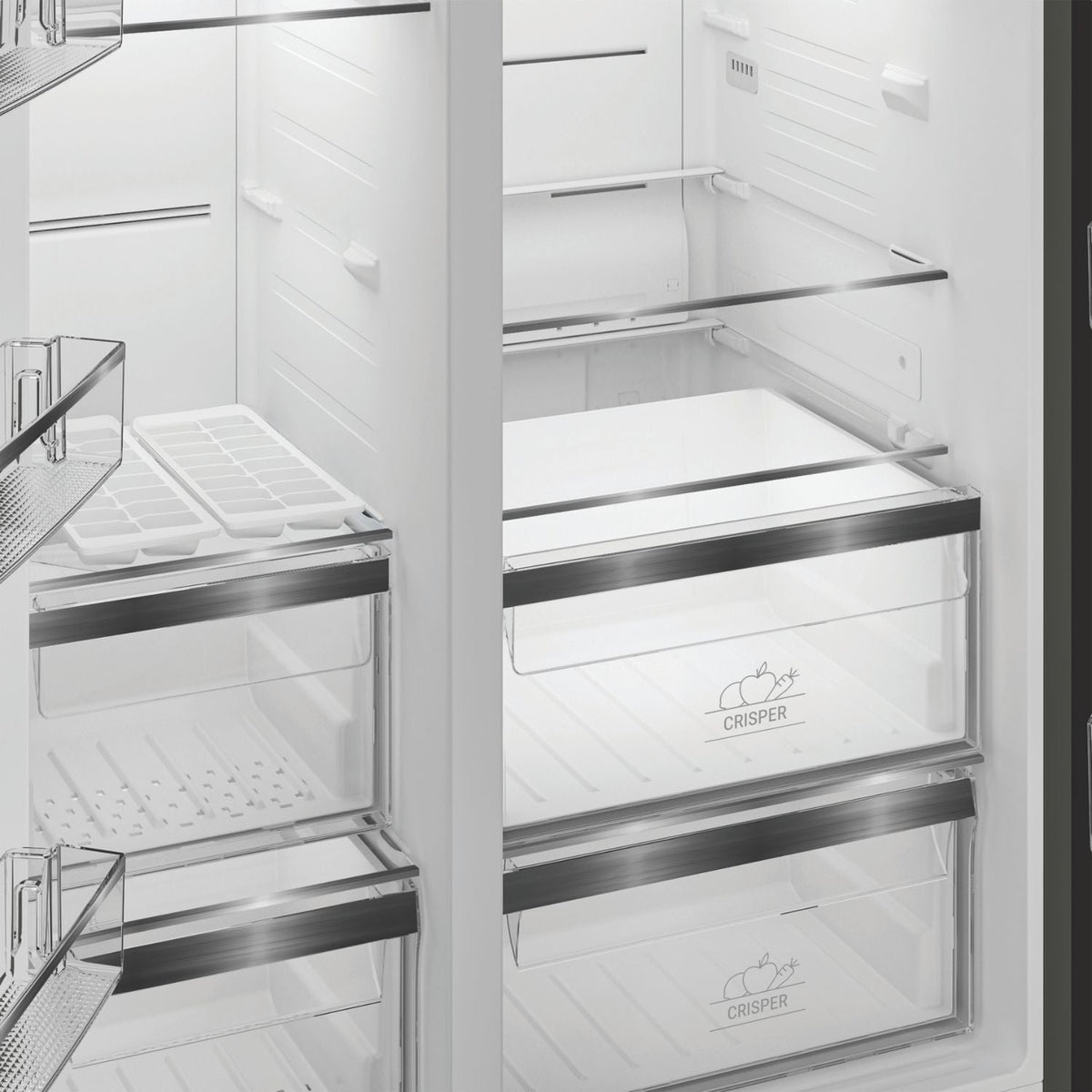 Hotpoint HPG26592XP4UK Side By Side Dual No Frost American Fridge Freezer Silver
