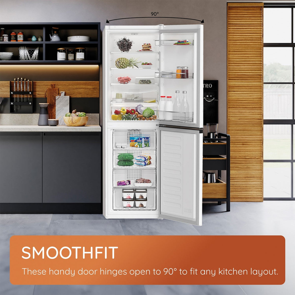Hotpoint HPK26362XP5UK Freestanding Dual No Frost Fridge Freezer Silver
