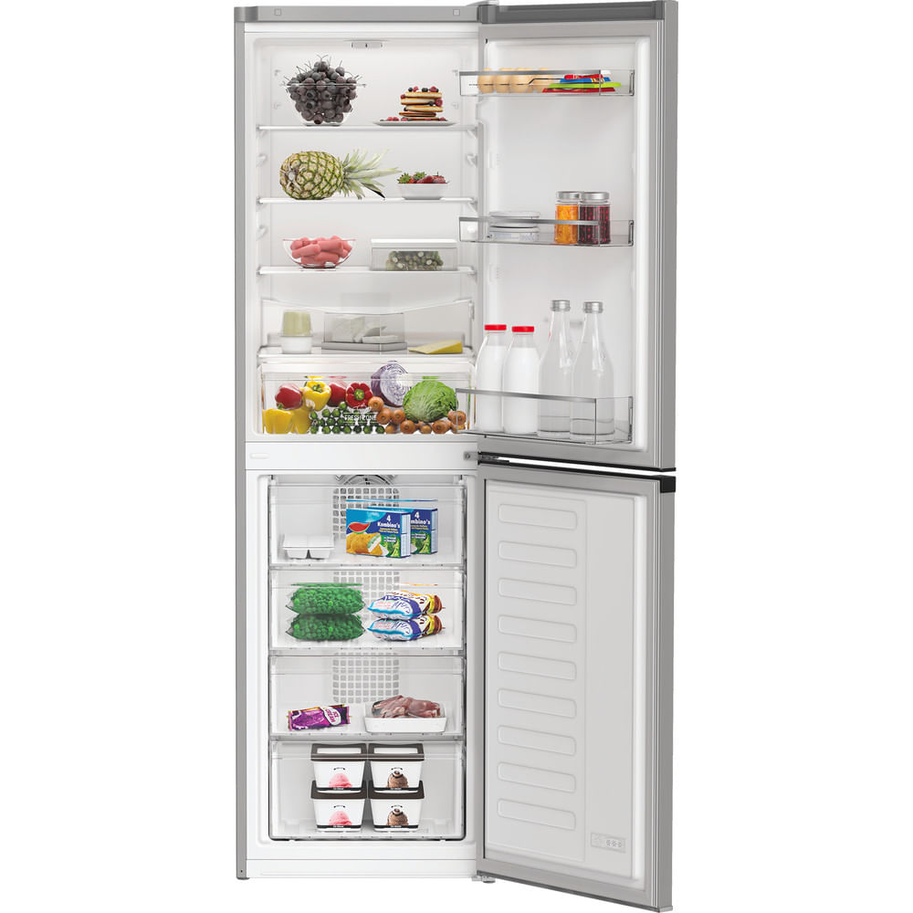Hotpoint HPKH 1261 S4UK Freestanding No Frost 50/50 Fridge Freezer Silver HPKH1261S4UK