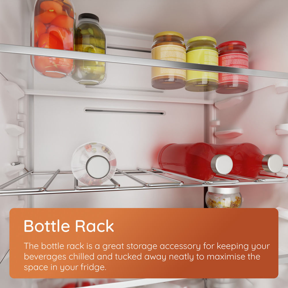 Hotpoint SH6 A2Q GR UK Freestanding Low Frost Tall Fridge with Bottle Rack Graphite SH6A2QGR