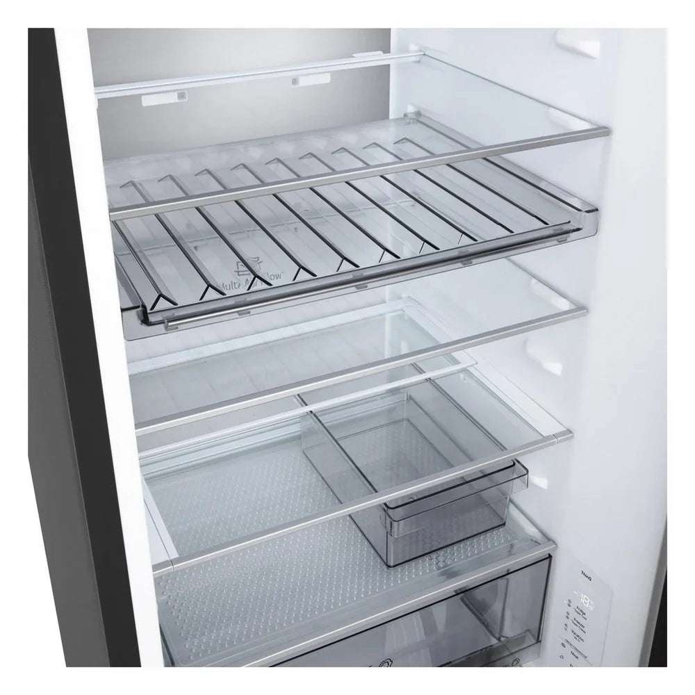 LG GBBS524CEV NatureFRESH 375L Freestanding Frost Free Fridge Freezer Essence Black Steel