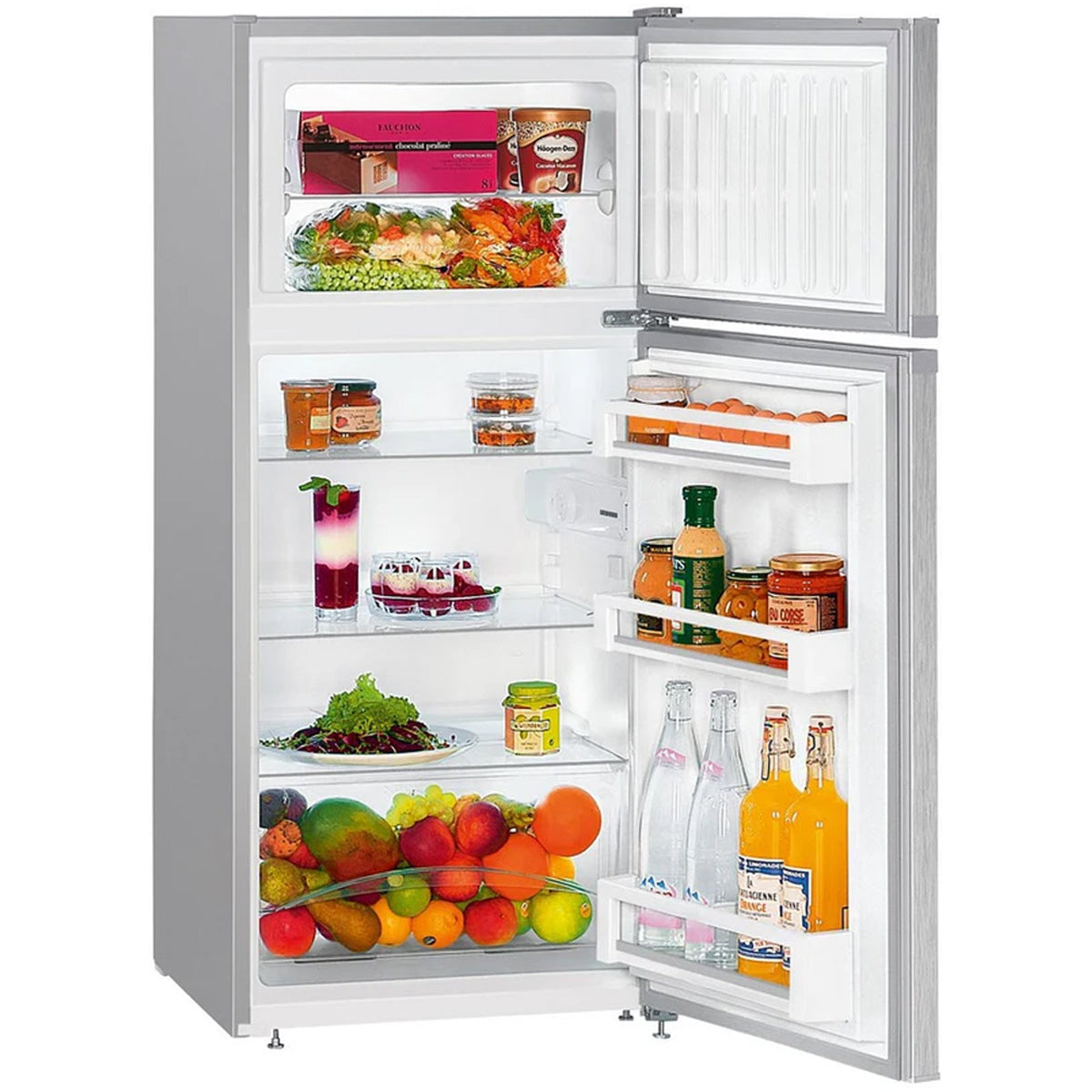 Liebherr Comfort CTELE2131 55cm Smart Frost Top Mount Freestanding Fridge Freezer Silver