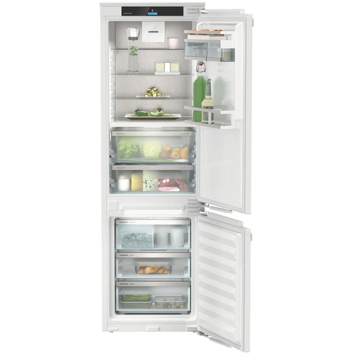 Liebherr Prime ICBNDI5163 178cm 246L Bio Fresh No Frost Fully Integrated Fridge Freezer White