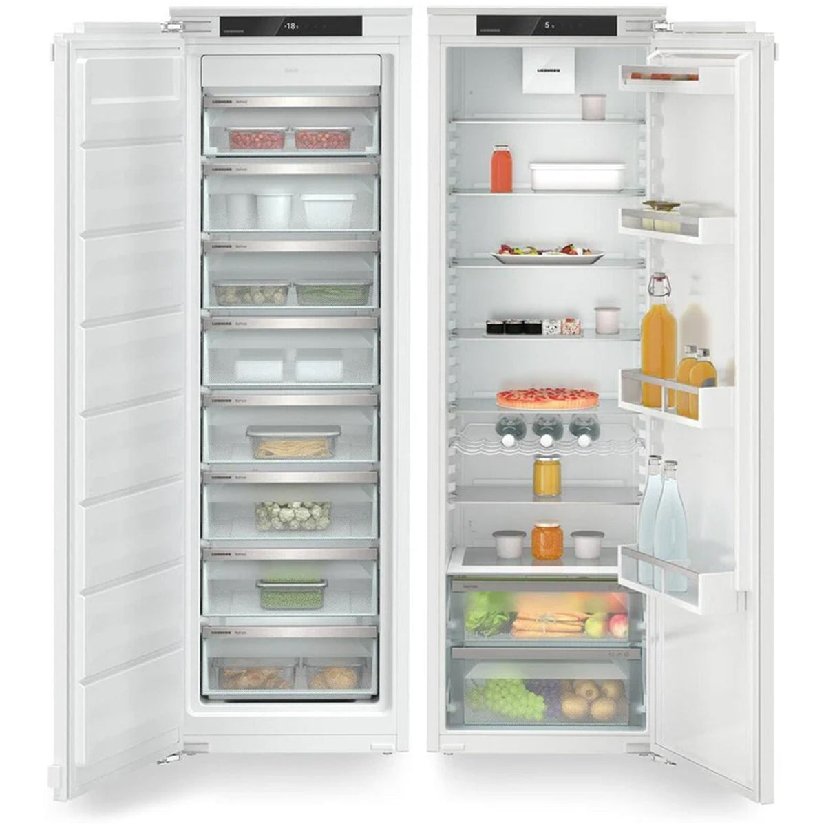 Liebherr Prime IXRF5100 178cm 522L No Frost Built in Side by Side Fridge Freezer