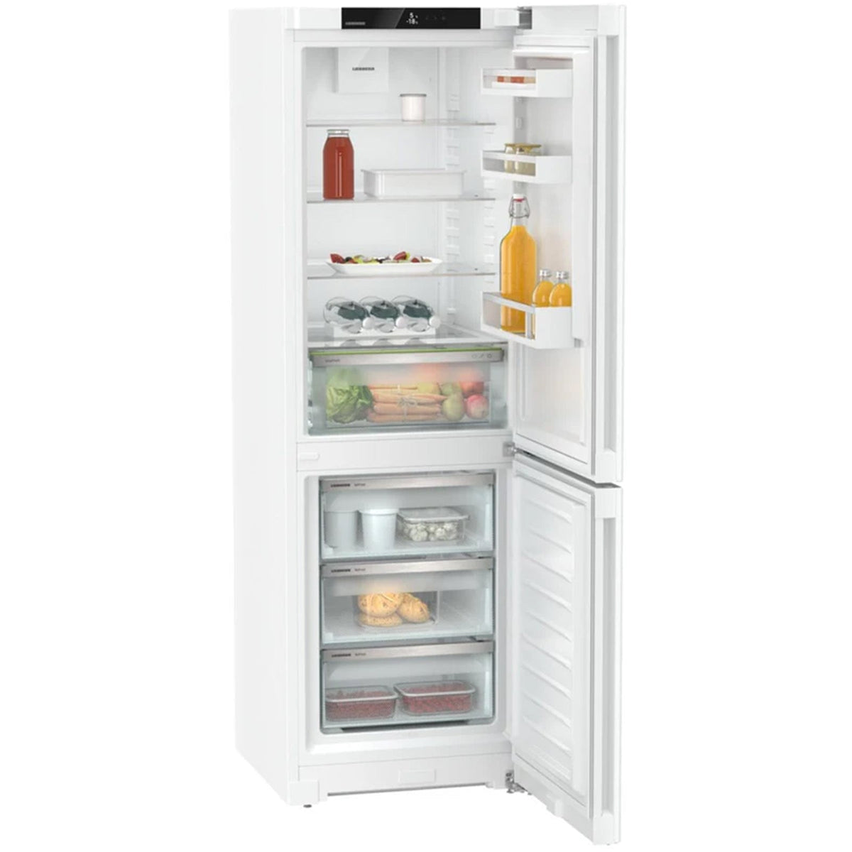 Liebherr Pure CND5203 60cm 60/40 330L No Frost Freestanding Fridge Freezer White
