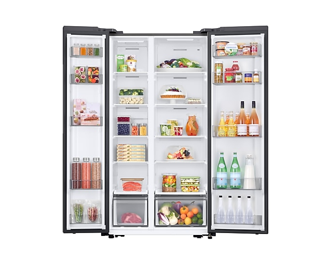 Samsung RS57DG400EM9EU Series 6 SpaceMax 91cm Frost Free American Style Smart Fridge Freezer in Gentle Silver Matt
