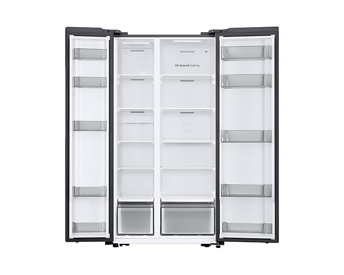 Samsung RS57DG400EM9EU Series 6 SpaceMax 91cm Frost Free American Style Smart Fridge Freezer in Gentle Silver Matt