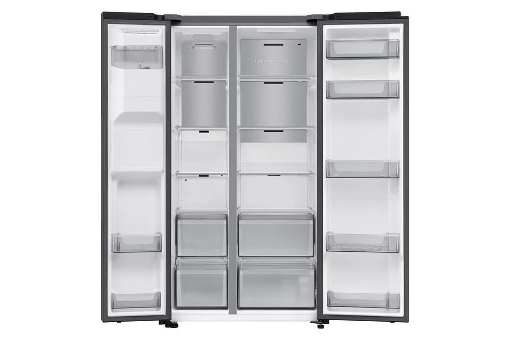 Samsung RS70F66KCFEU Bespoke AI Series 7 91cm Side by Side American Style Fridge Freezer in Black