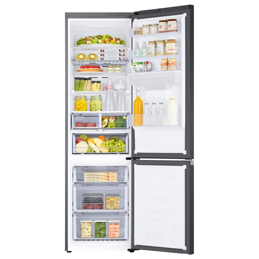 Samsung Series 6 RB38C636DB1EU SpaceMax Non Plumbed Frost Free Smart Fridge Freezer Black Stainless